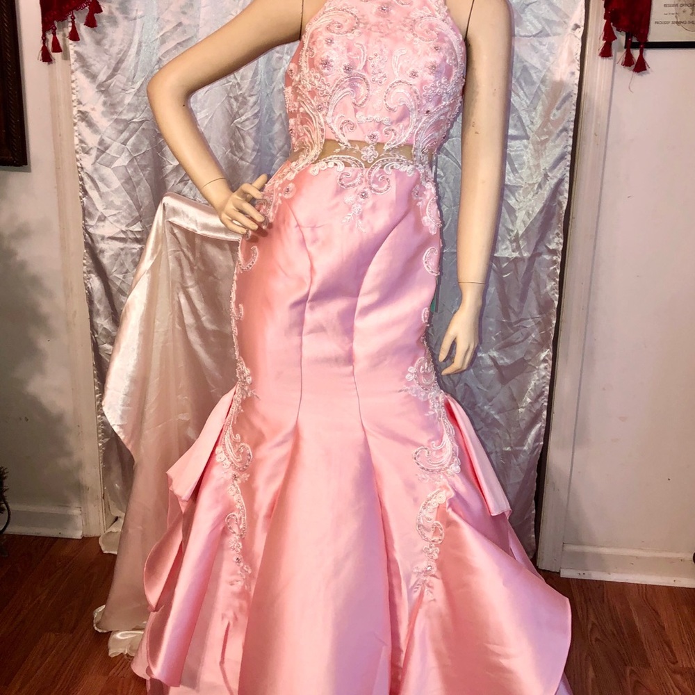 Blush Pink Mermaid Gown